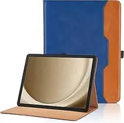 Case for Samsung Galaxy Tab A9+/Tab A9 Plus Case, Samsung Galaxy A9+ 11in Tablet Case, Samsung A9+ Book Cover, Business PU Leather Case Wallet Flip Cover with Hand Strap & Auto Wake/Sleep Blue