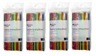 EVERYDAY LIVING Flexible Plastic Drinking Straws(400 ct, Assorted) Bendable