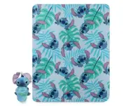 Lilo & Stitch Character Hugger Plush & Palm Leaves Fleece Throw Set, 40" x 50"