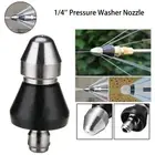 1/4'' Sewer Jetter Nozzle Pressure Washer Drain Cleaner Pipe Jetter Nozzle Tool