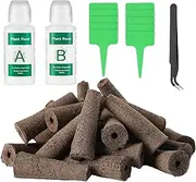 Seed Pods Kit for AeroGarden, 30pcs Grow Sponges with A&B Nutrient, 1 Tweezers, 10 Tags, Seed Starter Pods Replacement Root Growth Sponges Compatible with Hydroponics Growing System