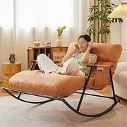 AUPRES Tech Cloth Bedroom Rocking Chair,Indoor Double Modern Sofa Lounger with Cushion,Outdoor Garden Recliner with Armrests, Camping Rocking Chair,Ergonomic Chair