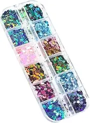 Mikinona 1 Box Sequin Nail Shimmer Glitter Manicure Set for Nail Art Shiny Nail Nail Art Accessory