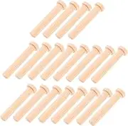 20pcs Solid Wood Small Dowels Removable Carpet Stickers Tape Adhesive Dot Stickers Small Circle Fastener Dots Hooks for Hanging Sticky Fastener Dots Woven Stand Lotus Tree Beige