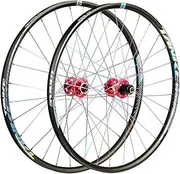 Mountain Bikes Wheelset 26 27.5 29 Inch Quick Release MTB Disc Brake Wheels Bearing Hubs 7 8 9 10 11 12 Speed Cassette (Color : Red Hub, Size : 29inch)