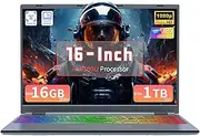 16" Touchscreen Laptop-IPS High-Definition, i3-8109U Processor, 16GB RAM, 1TB SSD, RGB Backlit Keyboard, Face Recognition, 180 Degree Opening and Closing, Win 11