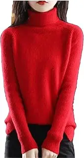 [Hamthuit] Women Long Sleeve Knitted Pullover Women's Lapel Knitted Pullover Loose Turtleneck Long Sleeve Sweater