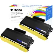 2PK TN580 TN-580 Toner Cartridge For Brother HL-5240 5250DN HL-5250DNT HL-5280DW