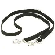 Prestige Pet Flat Nylon Bench Dog Leash Black - 2 Sizes