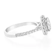 Luminesce Lab Grown 18ct White Gold 2 Carat TW 1.5 Carat Certified Diamond Engagement Ring, S