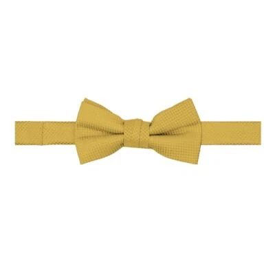 Boys' Woven Subtle Mini Squares Adjustable Pre-Tied Banded Bow Tie Gold
