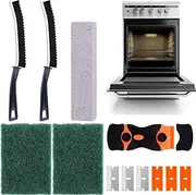 Palksky Oven Cleaning Kit, Heavy Duty Accessories with Crevice Brush, Razor Blade Scraper, Pumice Stone, Cleaning Rags