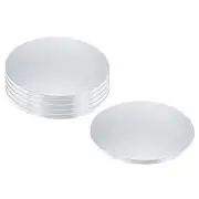 Cake Boards, 6Pcs 10 Inch - Cardboard Cake Drums, 1/2" Thick Round (Silver)