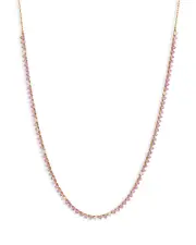 Adina Reyter 14K Yellow Gold Pink Sapphire & Diamond Riviera Collar Necklace, 15-16