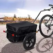 Bike Cargo Trailers,Bike Trailer Wagon,Hand Wagon,Secure Tow Bar Design,Easy Connection to Bicycle,for Transportation