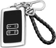 Car Key Cover for Renault, 4 Buttons TPU Smart Car Key Case Remote Control Co...