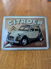 Embossed Small Sign German Made Citroen 2CV