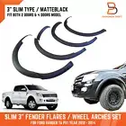 3" Matteblack Slim Fender Flares for Ford Ranger PX1 2012-2014 Wildtrak XLT XLS