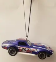 69 Copo Corvette Custom Christmas Car Ornament 1/64 Die-cast Blue