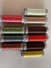 Gutermann Dekor Metallic Thread 200m/220yd-Lot Of 10. #29D