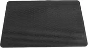 Kitty Silicone Litter Trapping Mat, Anti Slip Cat Litter Box Mat, Cat Litter Catcher with Spacious Design, Easy to Clean Litter Box Mat for Indoor Home Floor (Black)