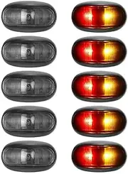 Daseeme 10X LED Clearance Lights Amber Red Side Marker Lamp Truck Trailer Caravan 12-24V