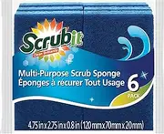 Cleaning Scrub Sponge by SCRUBIT - Scrubbing Dish Sponges Use for Kitchens, Bathroom & More - 6 Pack