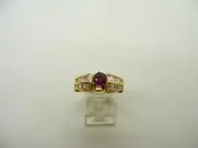 Natural Round Ruby Engagement Ring