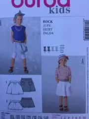Burda Sewing Pattern 9492 Girls Childs Semi Fitted Skirt Size 4-10 Uncut