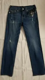 NEW TRUE RELIGION GENO BIG T NO FLAP RELAXED SLIM MEN'S JEAN SIZE 32" WAIST