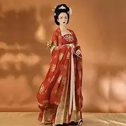 [JIMINISO] 3 Color Tang Dynasty Printed Tassel Large Sleeved Hanfu Dress Women Chinese Style Princess Cosplay Costume Carnival