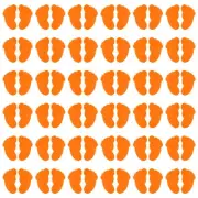 36 Pairs Foot Shaped Carpet Markers, Nylon Floor Spots Markers, Orange