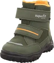 [Superfit] Boys Husky1 Warm Lined Gore-Tex Snow Boots, Green Orange 7000, 27 EU Weit