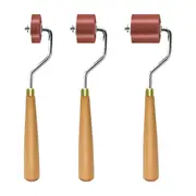 3pcs Rubber Rollers Rollers for Crafting, Ink Roller Set with Comfort Grip for Printmaking, Crafts, and Stamping as shown