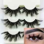 Dramatic Eye Lashes Extension 25mm Lashes 3D Soft Mink Hair False Eyelashes