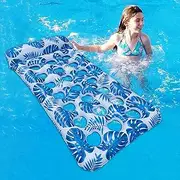 Pool Lounger Float | Pool Chair Water Floats with Cup Holder | Inflatable Pool Float Mat for Adults, Giant Pool Floats with Headrest for Pool, Beach