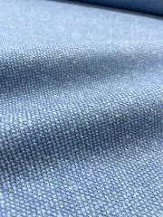 18.5 yds Camira Silk Sovereign Blue Dobby Wool Flax Upholstery Fabric SLK18