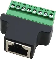 DGZZI RJ45 Female Splitter 8-Pin Solderless Terminals for Cat7 Cat6 Cat5 Cat5e Ethernet Extender CCTV Digital DVR Network Adapter Adaptor