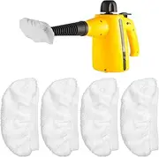 4PCS Steam Mop Pads Washable, Steamer Sponge Steam Cleaner Cloth Cover for Most Steams Cleaner & Steam Cleaners Pads for Handheld Steam Cleaner