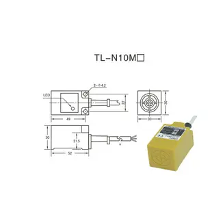 滬工方形接近開關傳感器 TL- N10MY1常開 AC220V 交流二線 Y2常閉