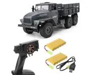 Mz Yy2004 15km/h 2.4g 6wd 1/12 Military Truck Off Road Rc Car Crawler 6x6 Toys Models For Kids Birthday Gift Dual Battery