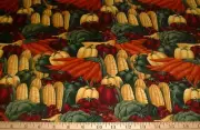 DEBBIE MUMM Fabric - COUNTY FAIR - Large Vegetables - by the HALF yd (18")