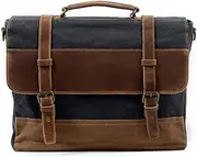 [HAMKVBPR] Messenger Bag Mens Briefcase Laptop Briefcase Canvas Bag Waterproof Expandable Shoulder Bag for Work Business