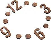 PHENOFICE Replacement Clock Numbers Set DIY Wall Clock Parts Wooden Numerals for Home Decor 12 Inches B Style