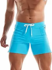 [KOTENKO] Men's Swimwear Square Cut Swimming Boxers Briefs Bikini Pocket Swimsuits