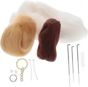 KALLORY Crafts for Adults Boys and Girls 1 Set Wool Felt Cat Needle Felting Kit Felting Tools Materials