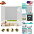 Motorized Blackout Roller Blinds with Remote Control – Elegant Grey, H72 x W27