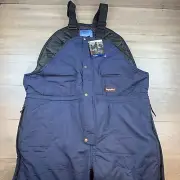 NWT Refrigiwear ChillBreaker Bib Overalls Men’s 5XL Navy Heavy Duty Work Wear