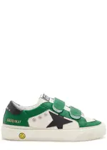 Golden Goose Kids May School Panelled Leather Sneakers (IT28-IT31) - White 31 (IT31/ UK12.5 KIDS)