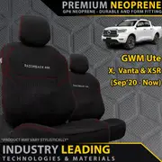 GWM Ute X, Vanta & XSR - GP6 Premium Neoprene 2x Front Seat Covers (Made to Order)